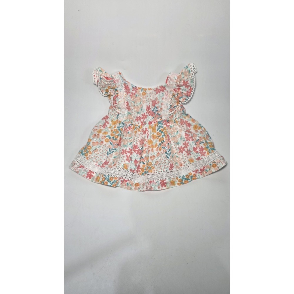 Tommy Bahama Baby Girl Sleeveless Floral Dress 100% Cotton 12M